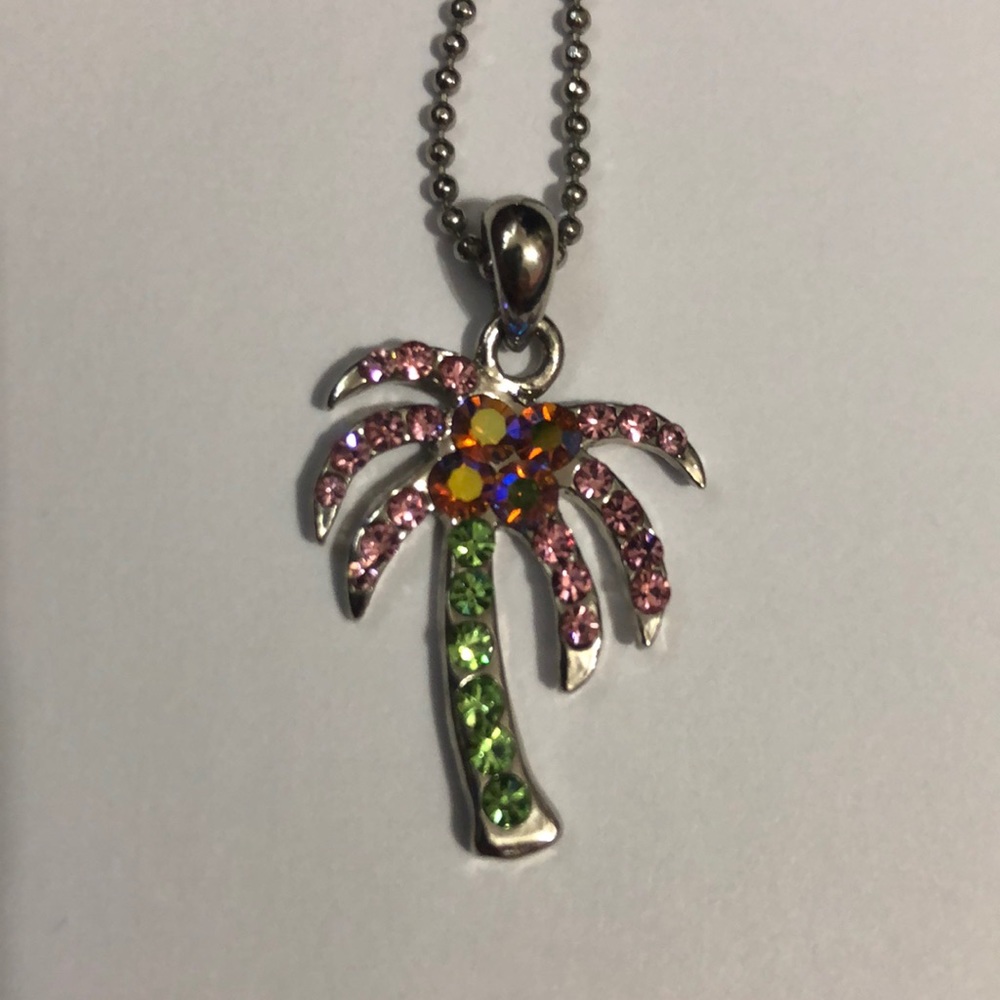 Crystal Palm Tree Necklace